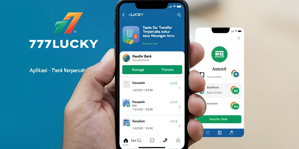 Tampilan antarmuka utama aplikasi 777LUCKY yang memudahkan transfer bank.