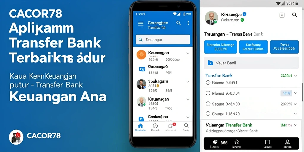 Screenshot antarmuka aplikasi CACOR78 yang menampilkan fitur Transfer Bank.