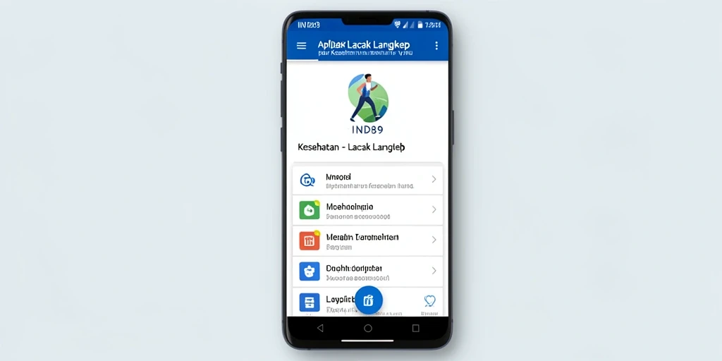 Tampilan antarmuka aplikasi IND89 yang menarik dan fungsional untuk lacak langkah.