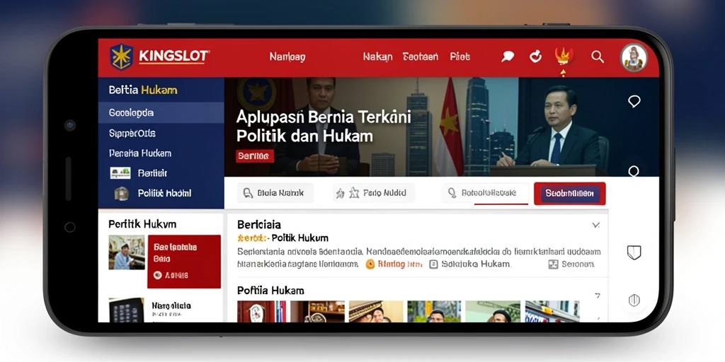 Tampilan antarmuka KINGSLOT yang modern dan informatif.
