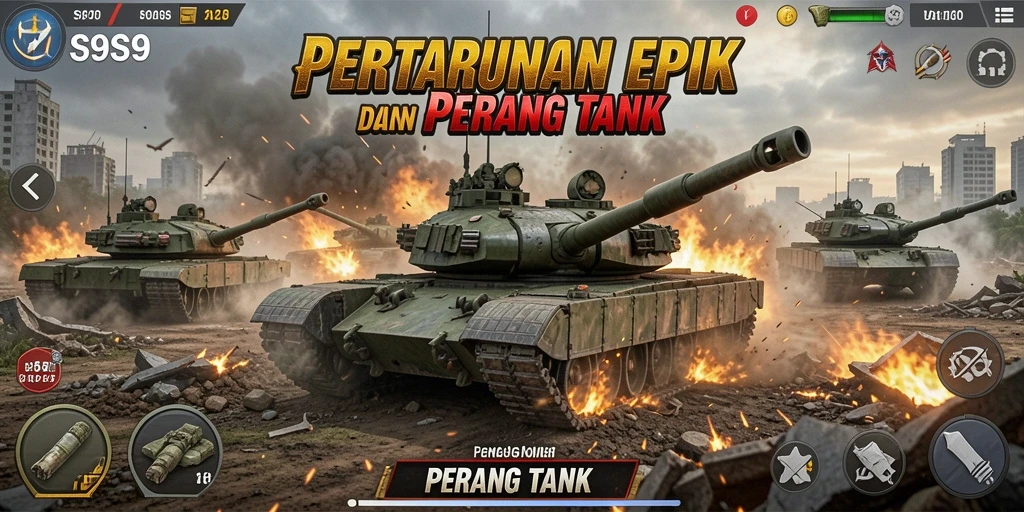 Tampilan antarmuka S9S9 yang mengesankan saat pertempuran tank.