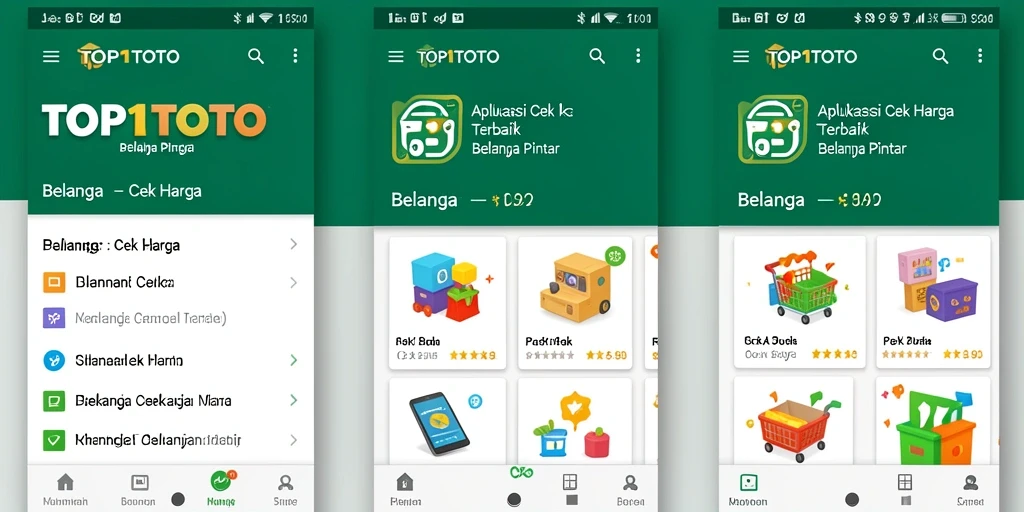 Antarmuka user-friendly TOP1TOTO yang menampilkan produk dan harga.