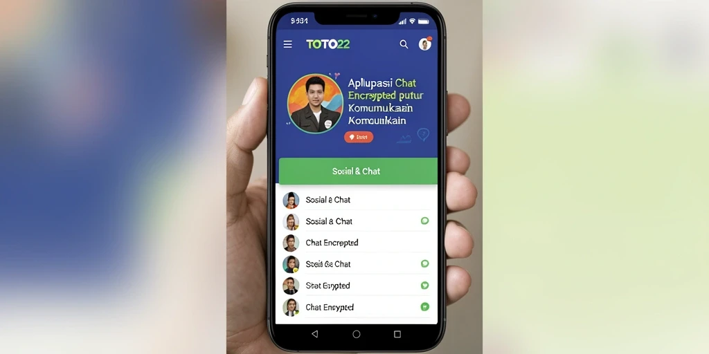 Antarmuka pengguna TOTO22 dengan fitur Chat Encrypted yang aman.